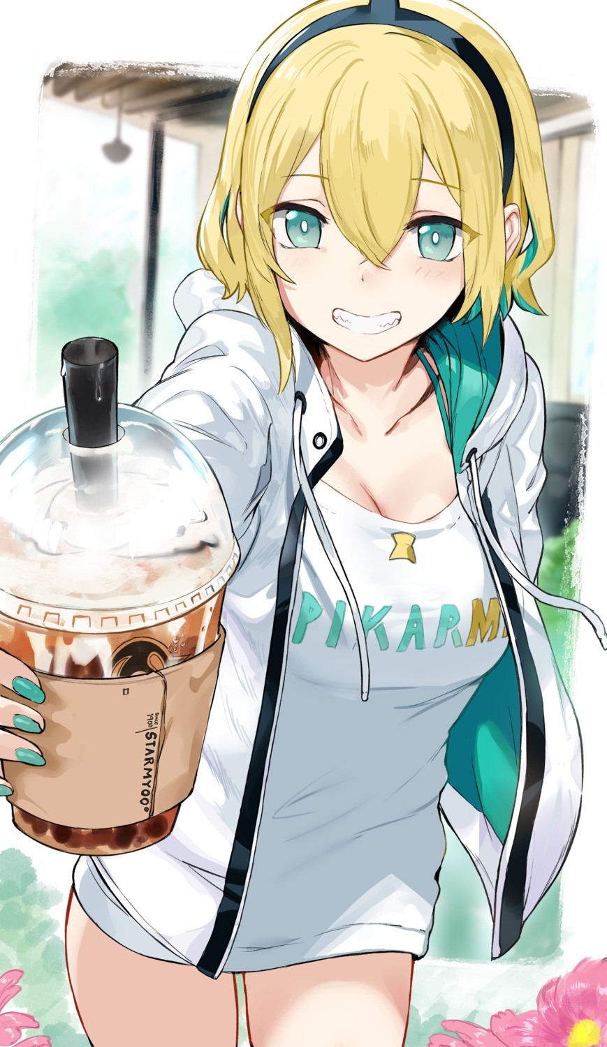 amano_pikamee, cleavage, hews