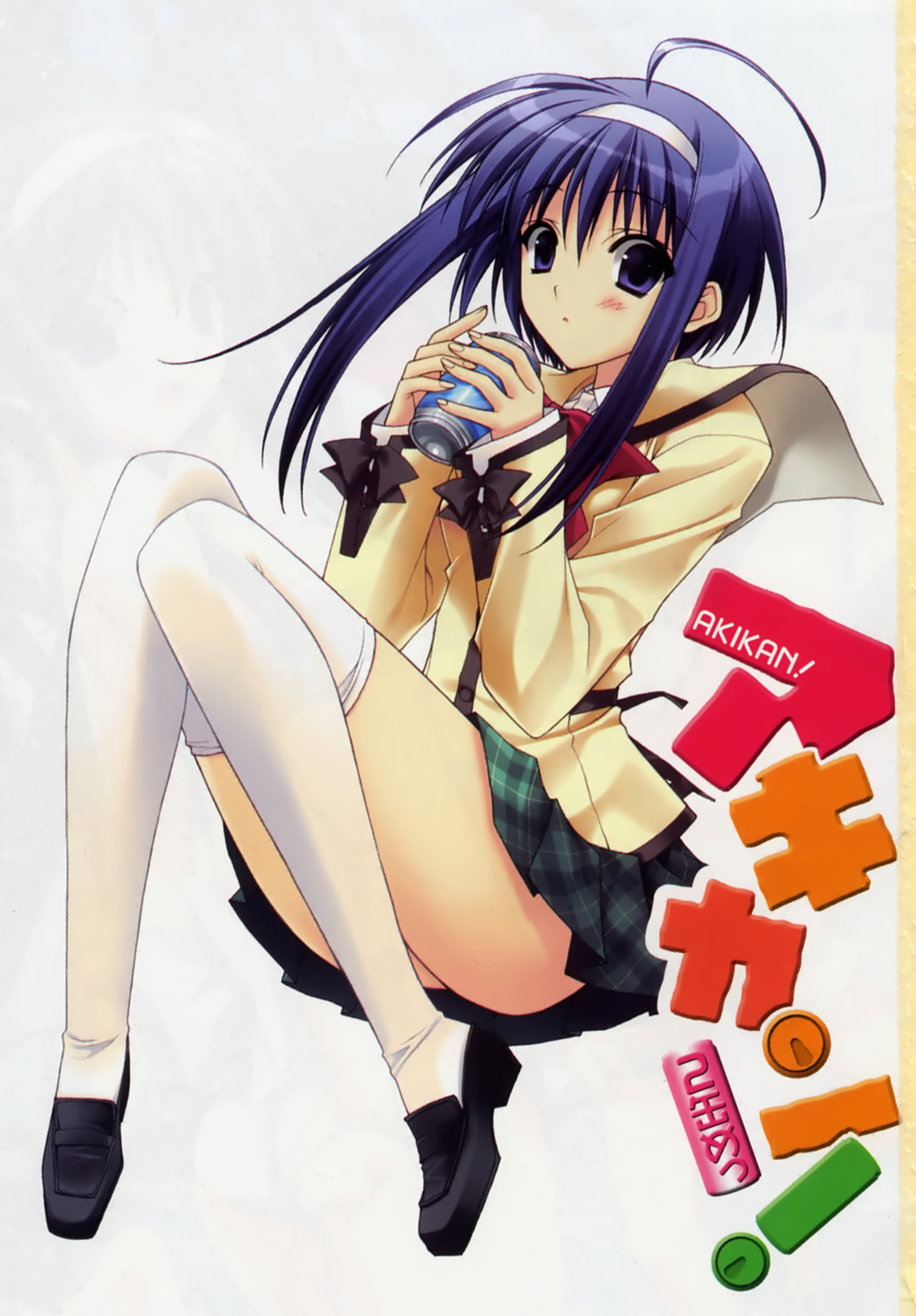 akikan!, bleed_through, seifuku, suzuhira_hiro, tenkuuji_najimi, thighhighs
