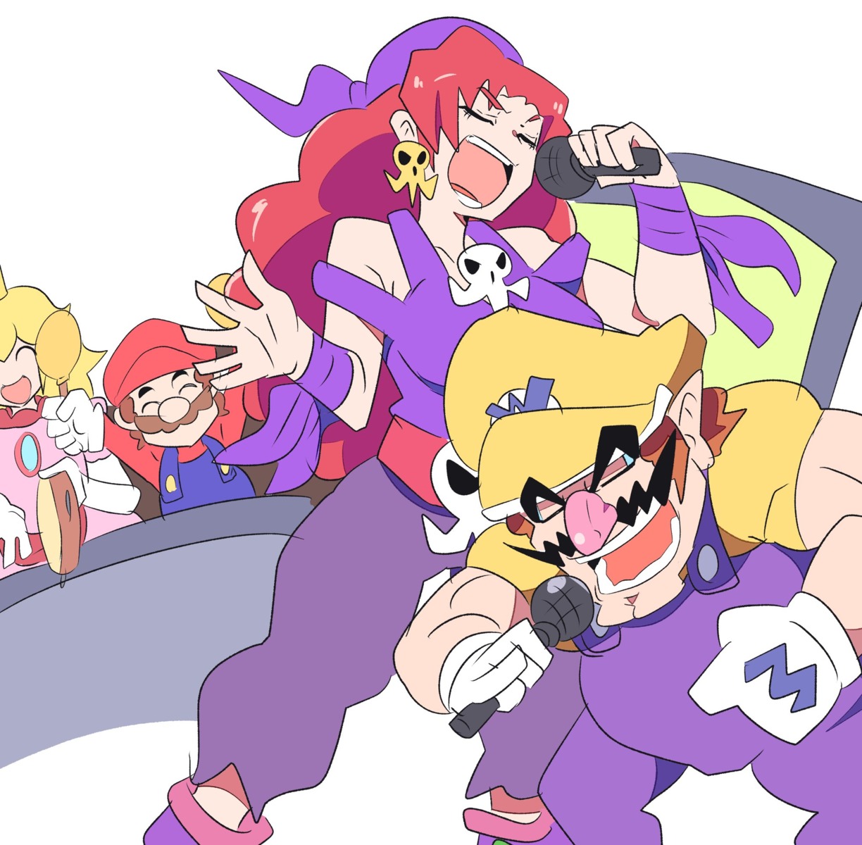 captain_syrup, mario, mario_bros., princess_peach_toadstool, red, wario, warioware