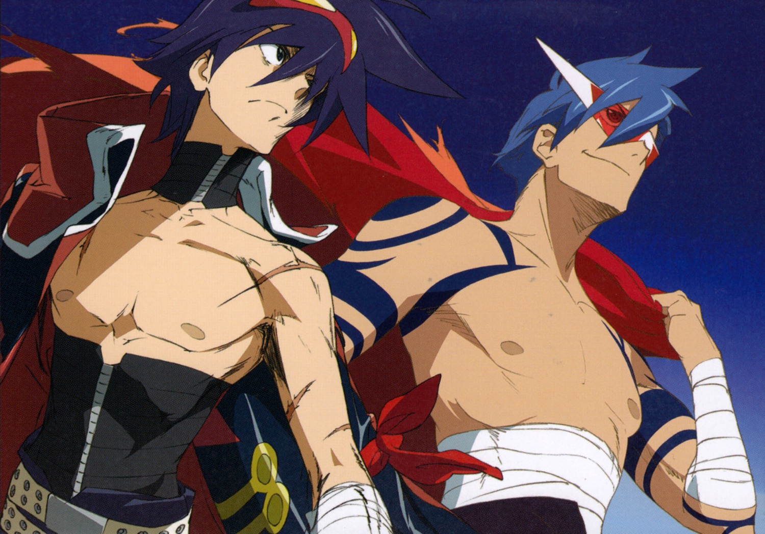 kamina, male, simon, tengen_toppa_gurren_lagann