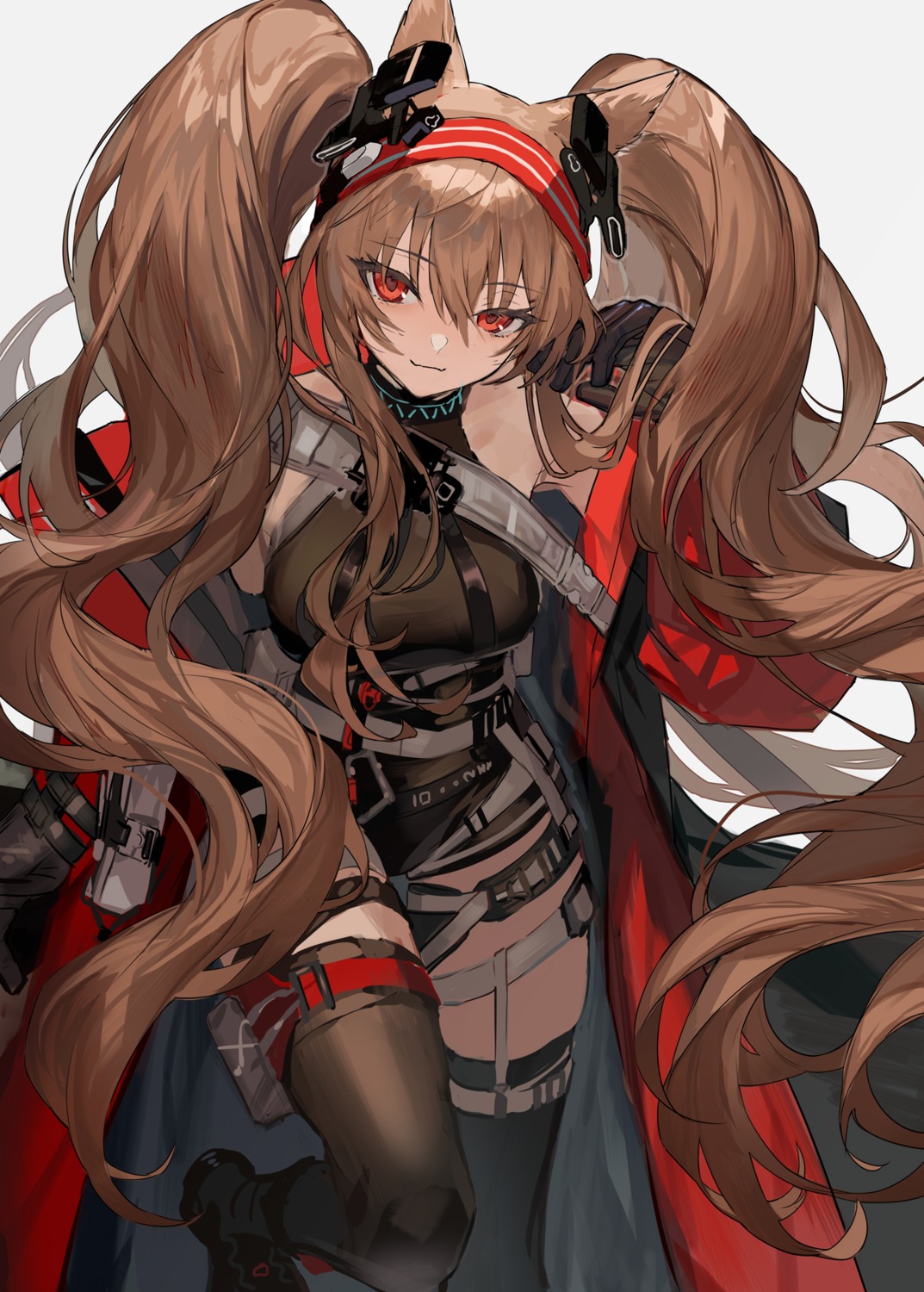 angelina_(arknights), arknights, garter, lowro_(en), stockings, thighhighs