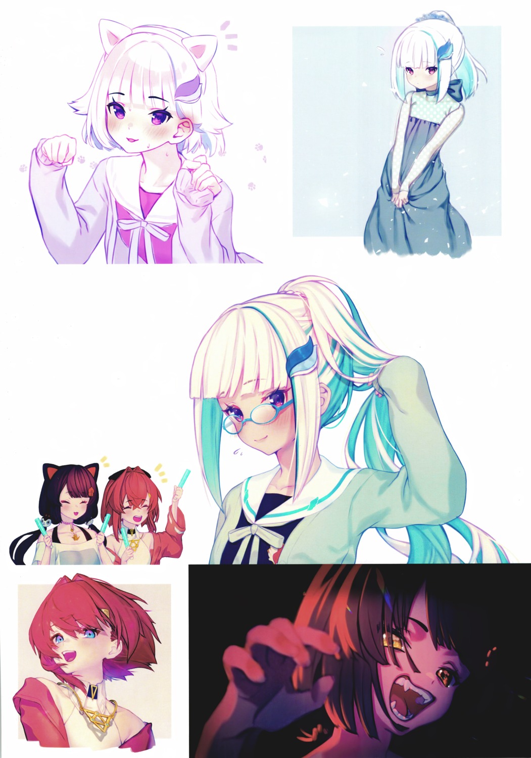 ange_katrina, animal_ears, heterochromia, inui_toko, inumimi, kutori_panya, lize_helesta, megane, nijisanji