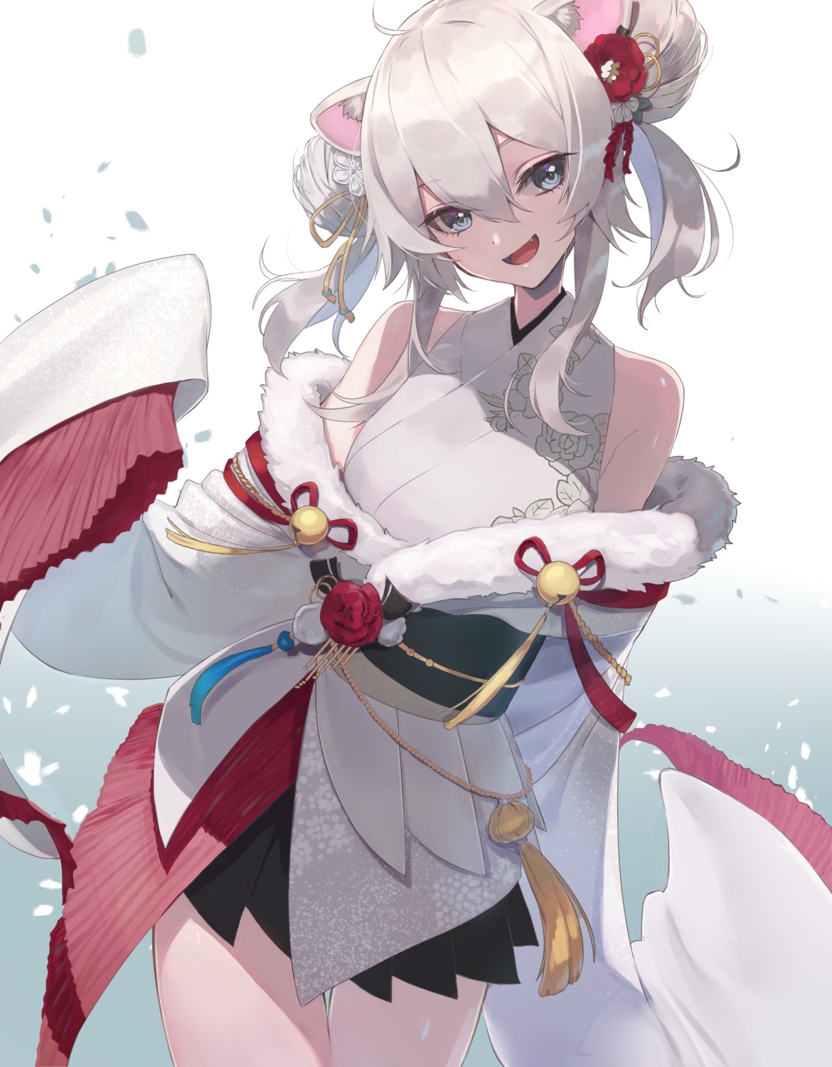 animal_ears, hololive, japanese_clothes, kuukai_(adexi), shishiro_botan