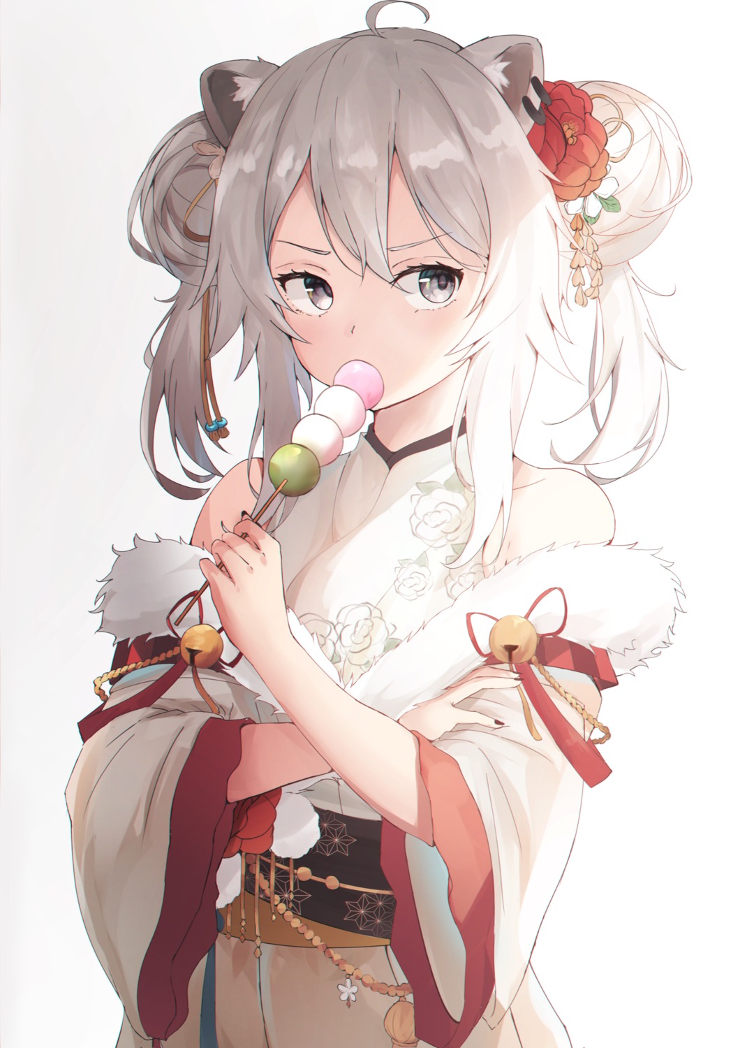 akaridreaming, animal_ears, hololive, kimono, shishiro_botan