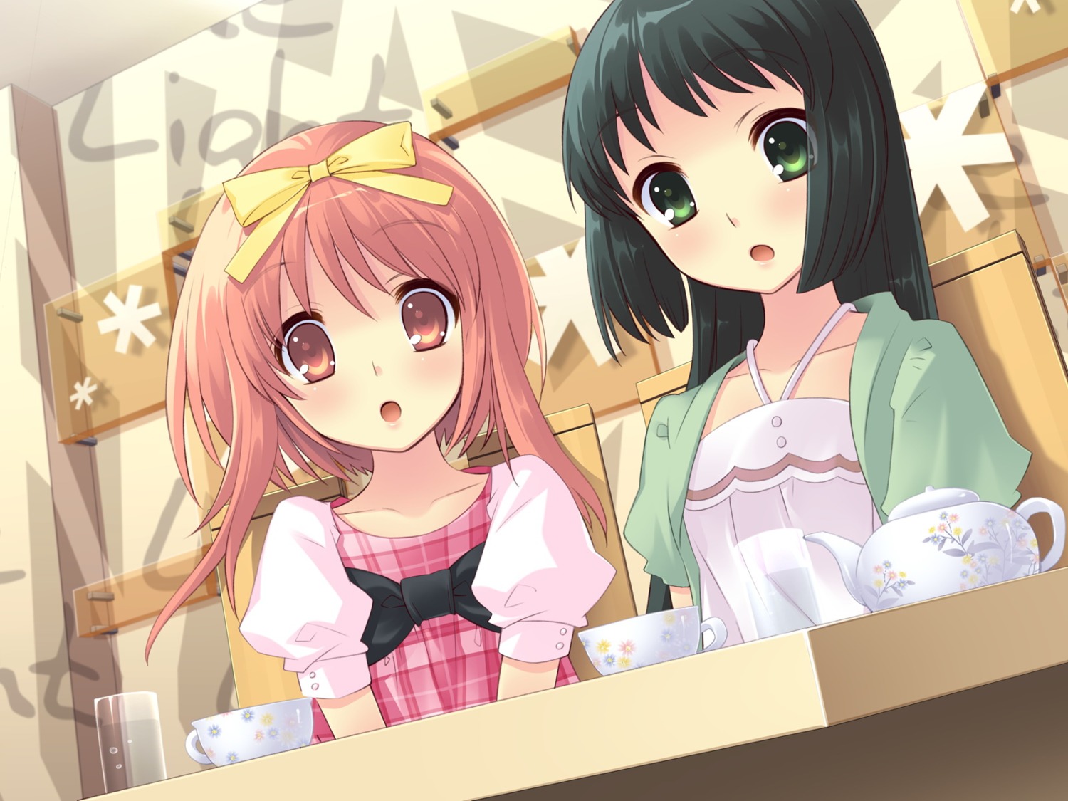 akihime_sumomo, flyable_heart, game_cg, ito_noizi, nanatsuiro_drops, unisonshift, yaeno_nadeshiko