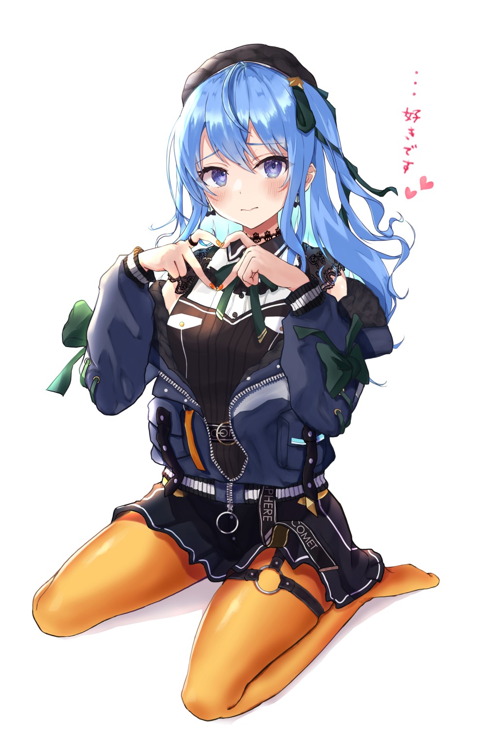 artist_revision, garter, hololive, hoshimachi_suisei, mugiusagi, pantyhose