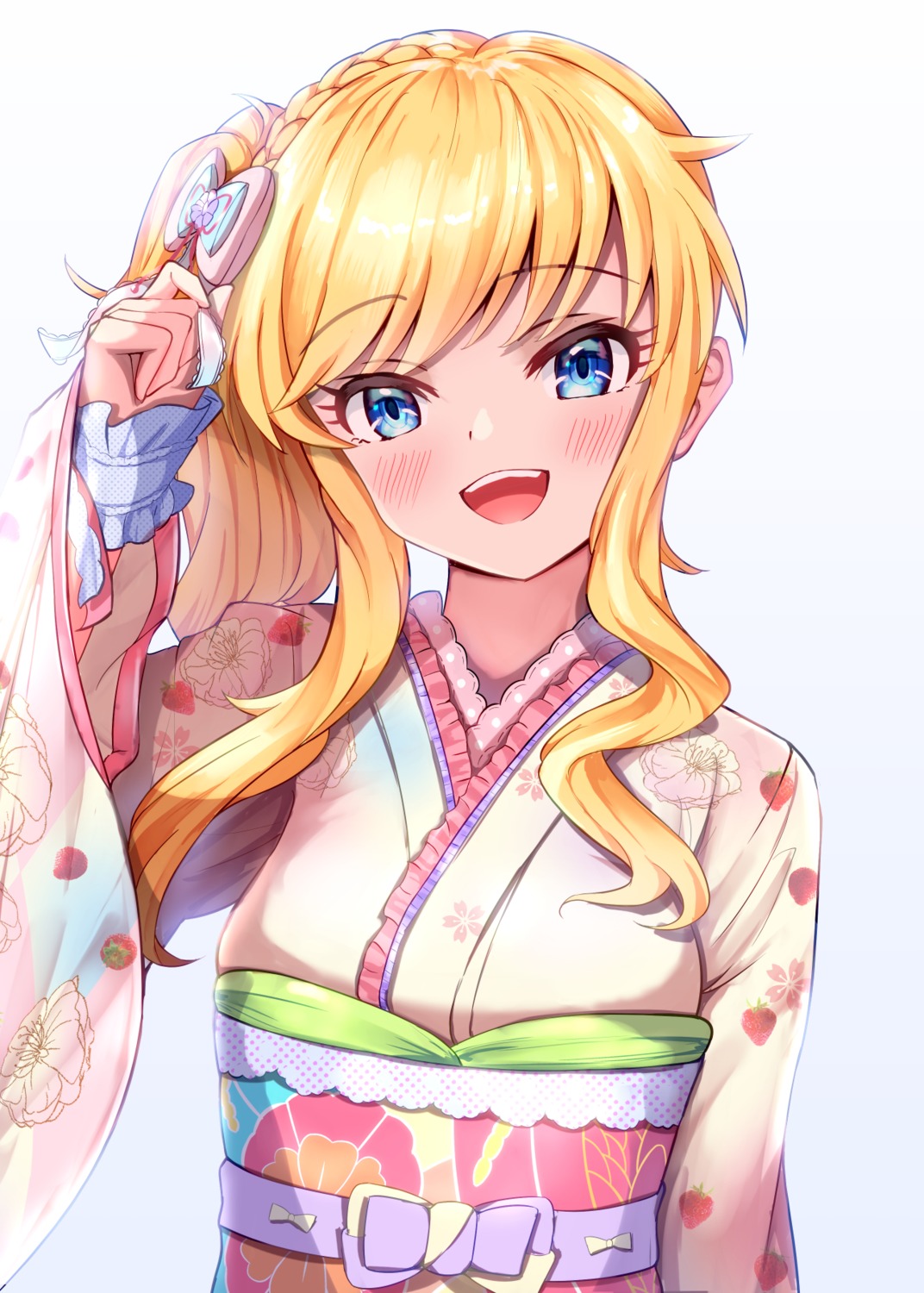 kimono, ootsuki_yui, the_idolm@ster, the_idolm@ster_cinderella_girls, tudon_(donut)