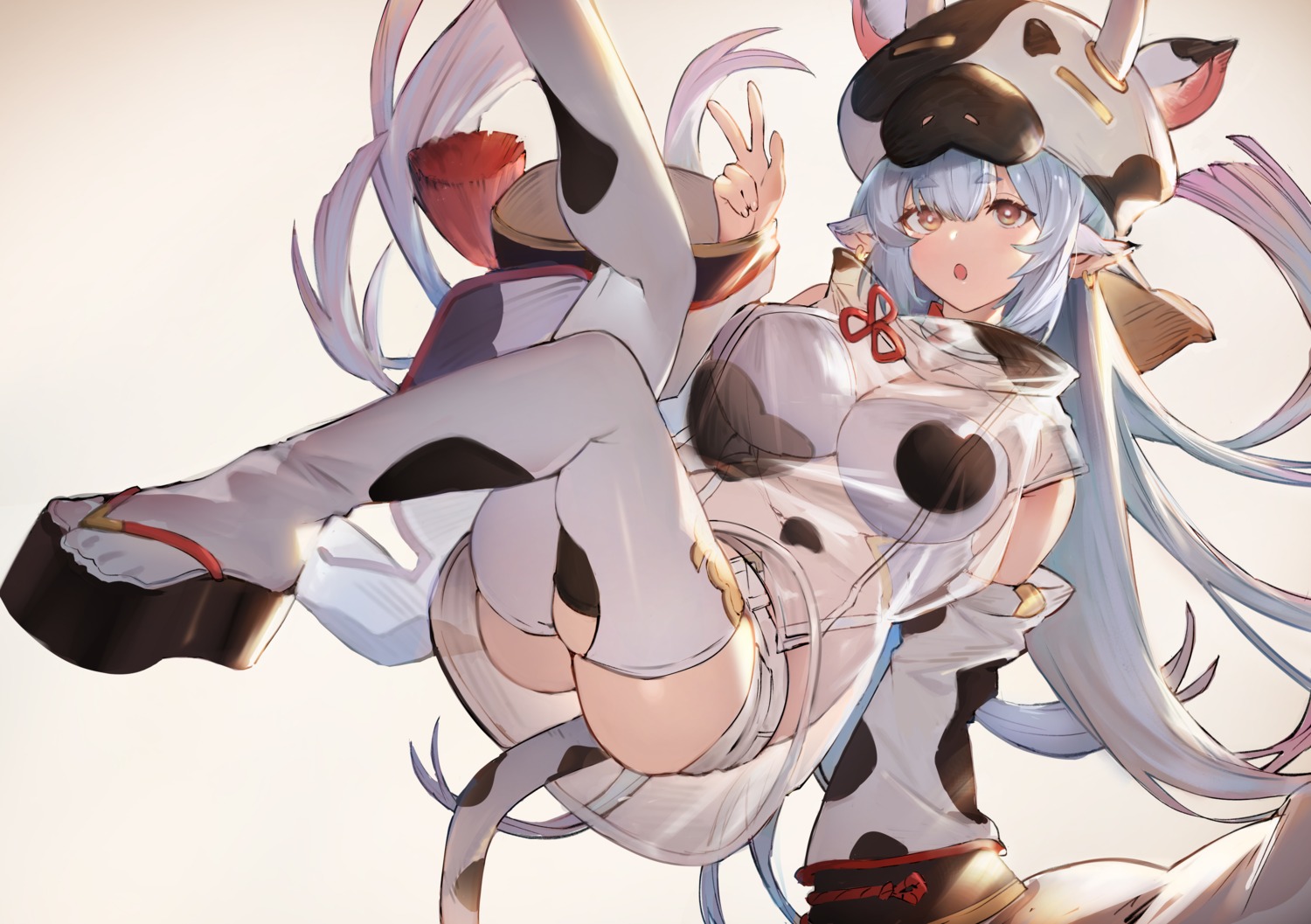 animal_ears, bra, granblue_fantasy, see_through, shatola_(granblue_fantasy), tail, thighhighs, tsuiru