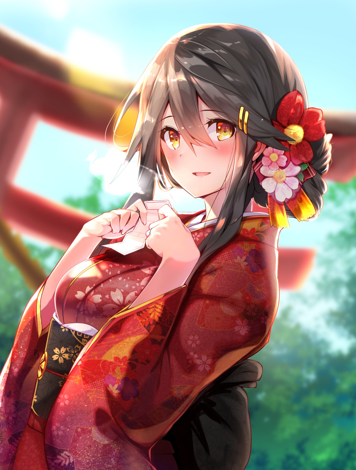 haruna_(kancolle), kantai_collection, kimono, tsukui_kachou
