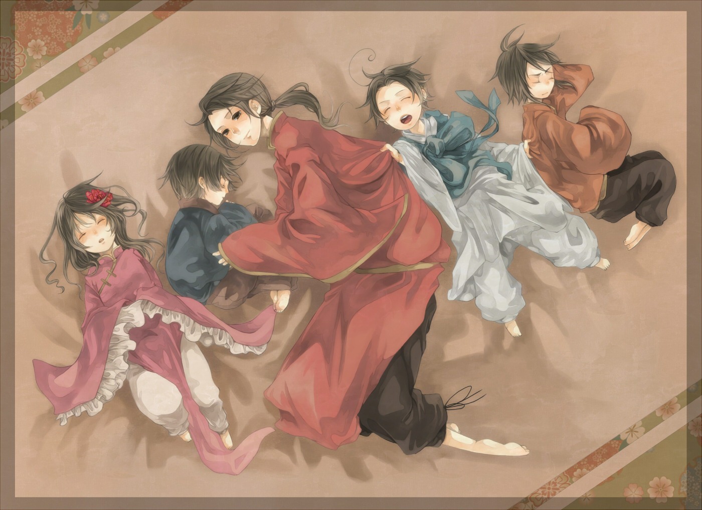 china, denko, hetalia_axis_powers, hong_kong, japan, korea, taiwan