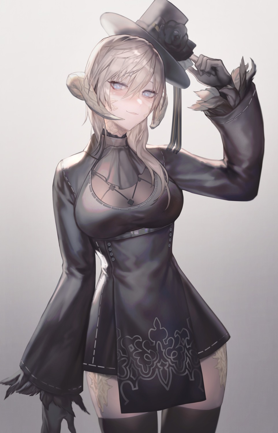 ajirui, au_ra, final_fantasy, final_fantasy_xiv, horns, thighhighs