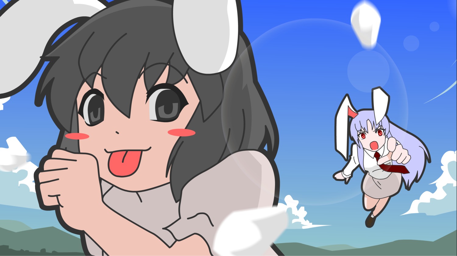 inaba_tewi, iosys, reisen_udongein_inaba, touhou
