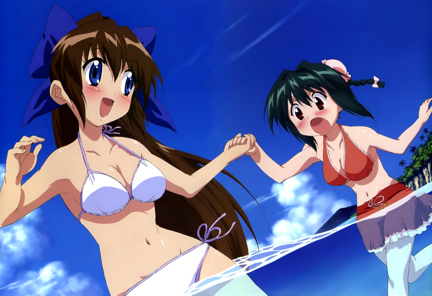 bikini, cleavage, fixed, mei_mei, nagasarete_airantou, suzu, swimsuits, tatsuta_shinichi