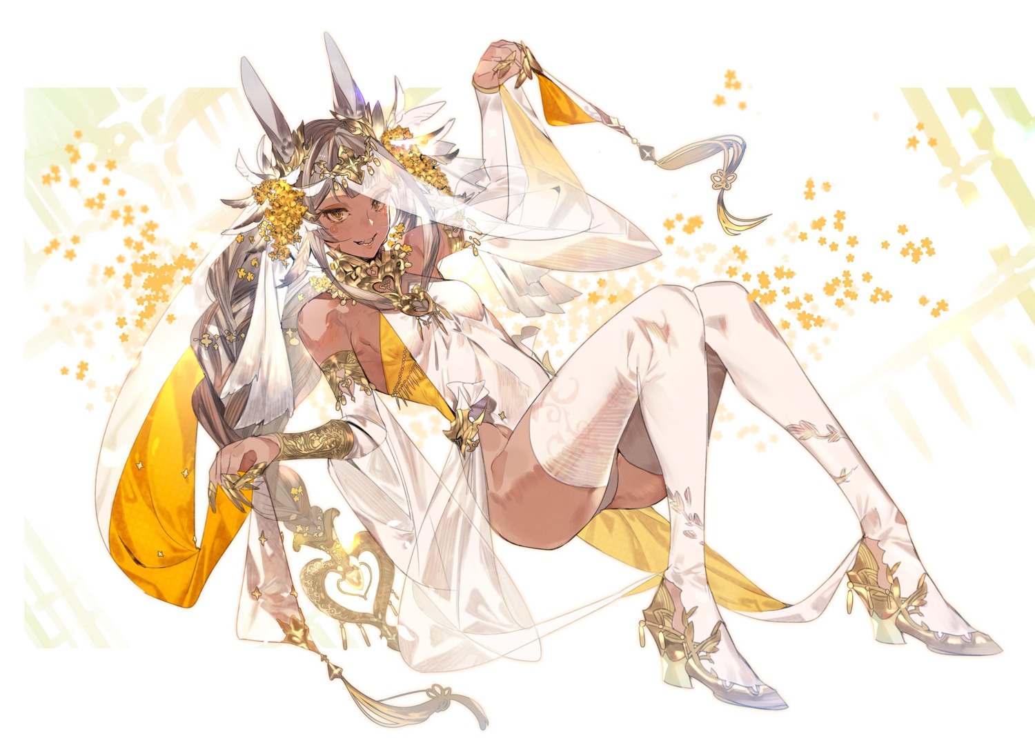 animal_ears, bunny_ears, bunny_girl, heels, mayutsuba_mono, thighhighs