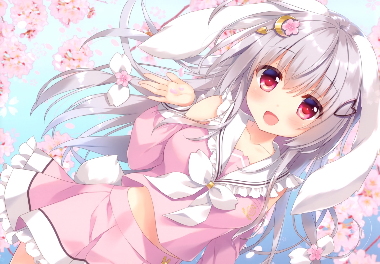 ame_nochi_yuki, ameto_yuki, animal_ears, blanc_(ameto_yuki), bunny_ears, seifuku, tail