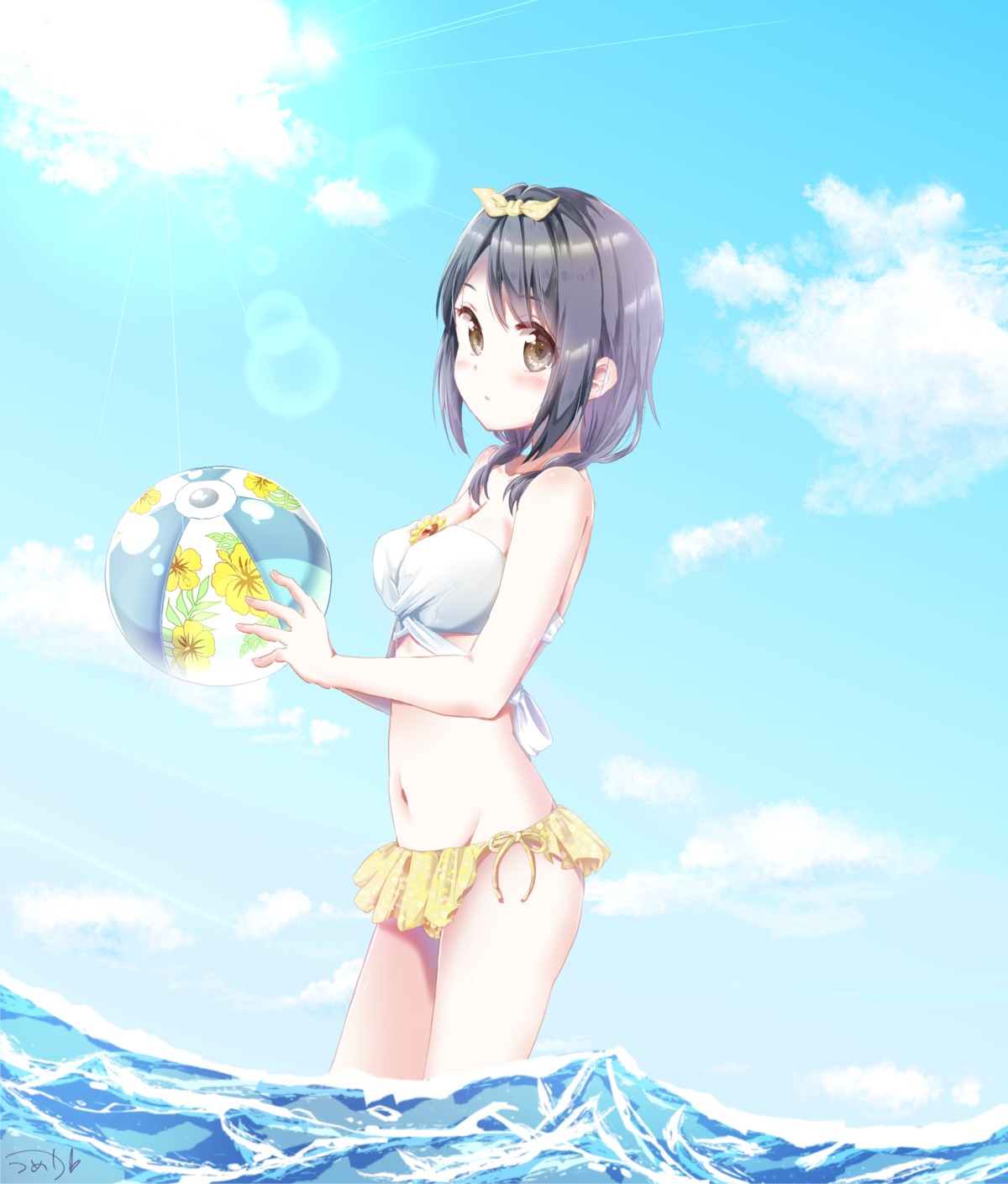 bikini, cleavage, furutani_himawari, swimsuits, tagme, wet, yuru_yuri