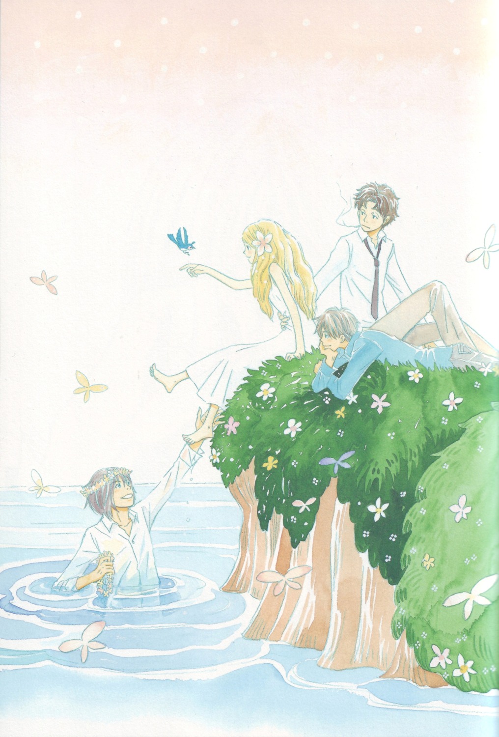 hanamoto_hagumi, hanamoto_shuuji, honey_and_clover, morita_shinobu, takemoto_yuuta, umino_chica