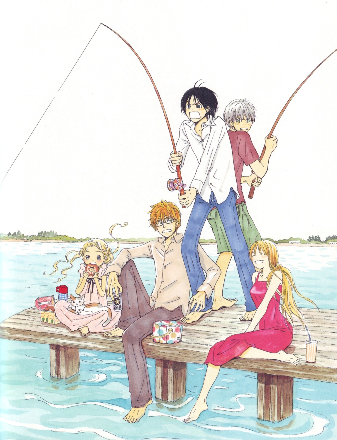 hanamoto_hagumi, honey_and_clover, mayama_takumi, morita_shinobu, takemoto_yuuta, umino_chica, yamada_ayumi