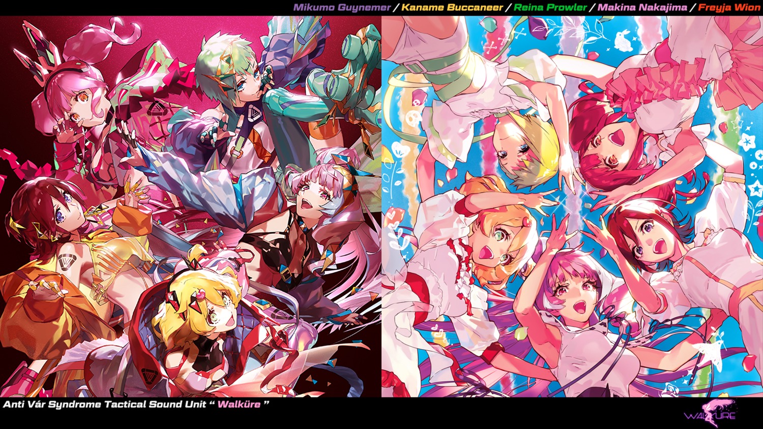 animal_ears, bunny_ears, dress, freyja_wion, kaname_buccaneer, macross_delta, makina_nakajima, mikumo_guynemer