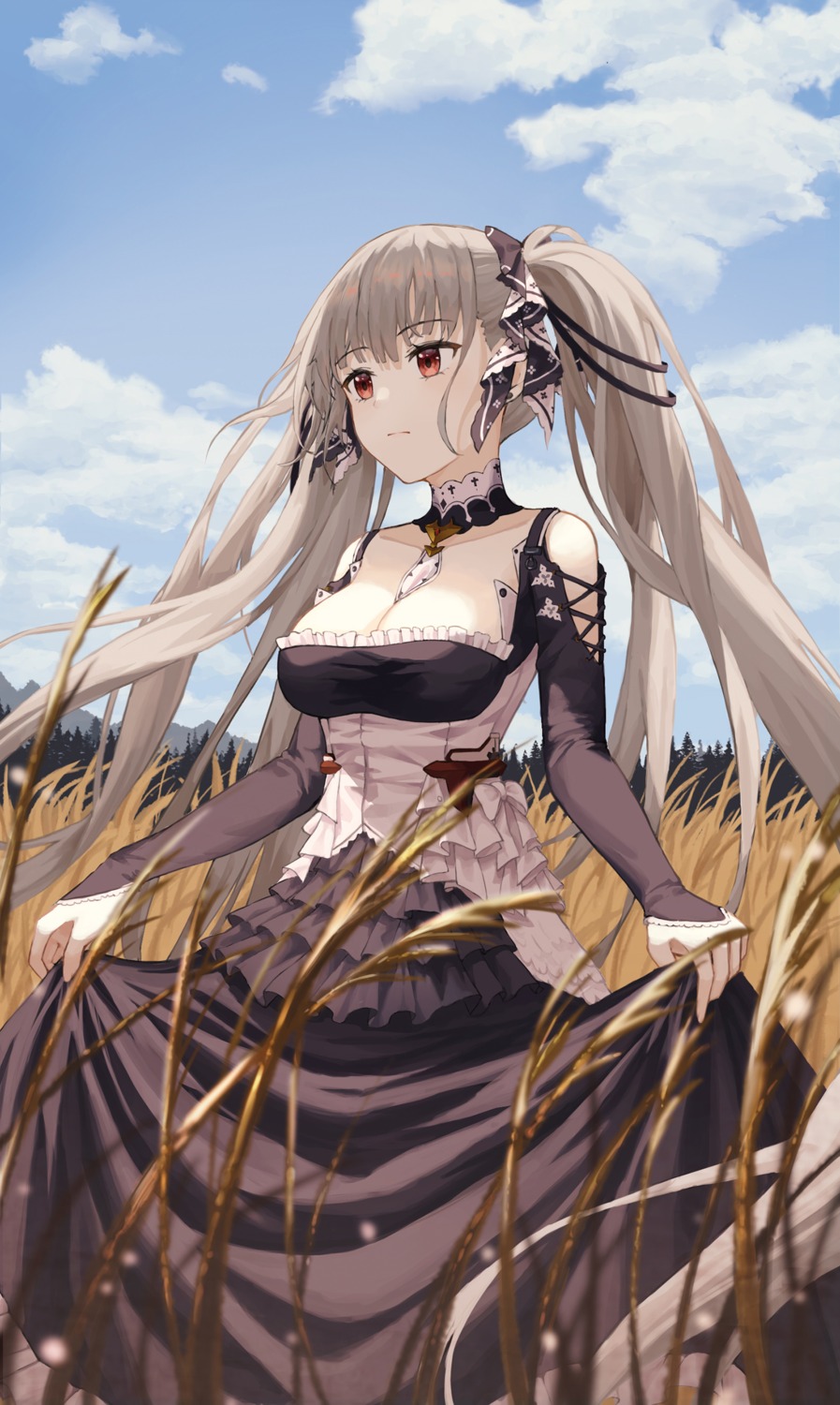 azur_lane, formidable_(azur_lane), gothic_lolita, lolita_fashion, no_bra, skirt_lift, tem
