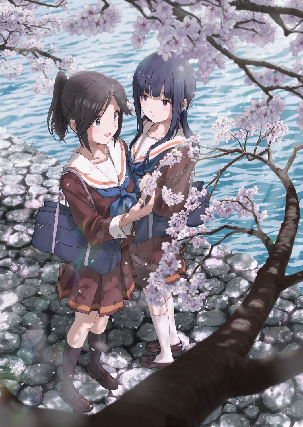 hasisisissy, hibike!_euphonium, kasaki_nozomi, liz_to_aoi_tori, seifuku, yoroizuka_mizore