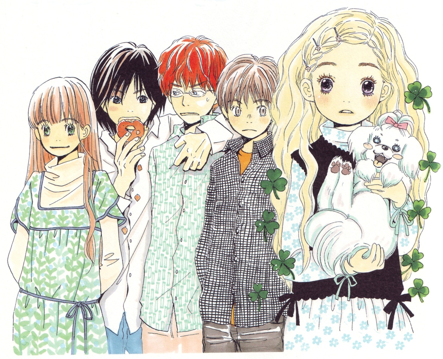 hanamoto_hagumi, honey_and_clover, mayama_takumi, morita_shinobu, takemoto_yuuta, umino_chica, yamada_ayumi