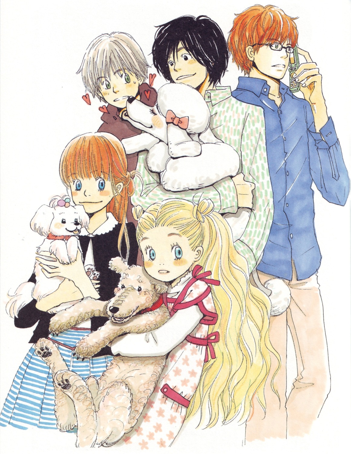 hanamoto_hagumi, honey_and_clover, mayama_takumi, morita_shinobu, takemoto_yuuta, umino_chica, yamada_ayumi