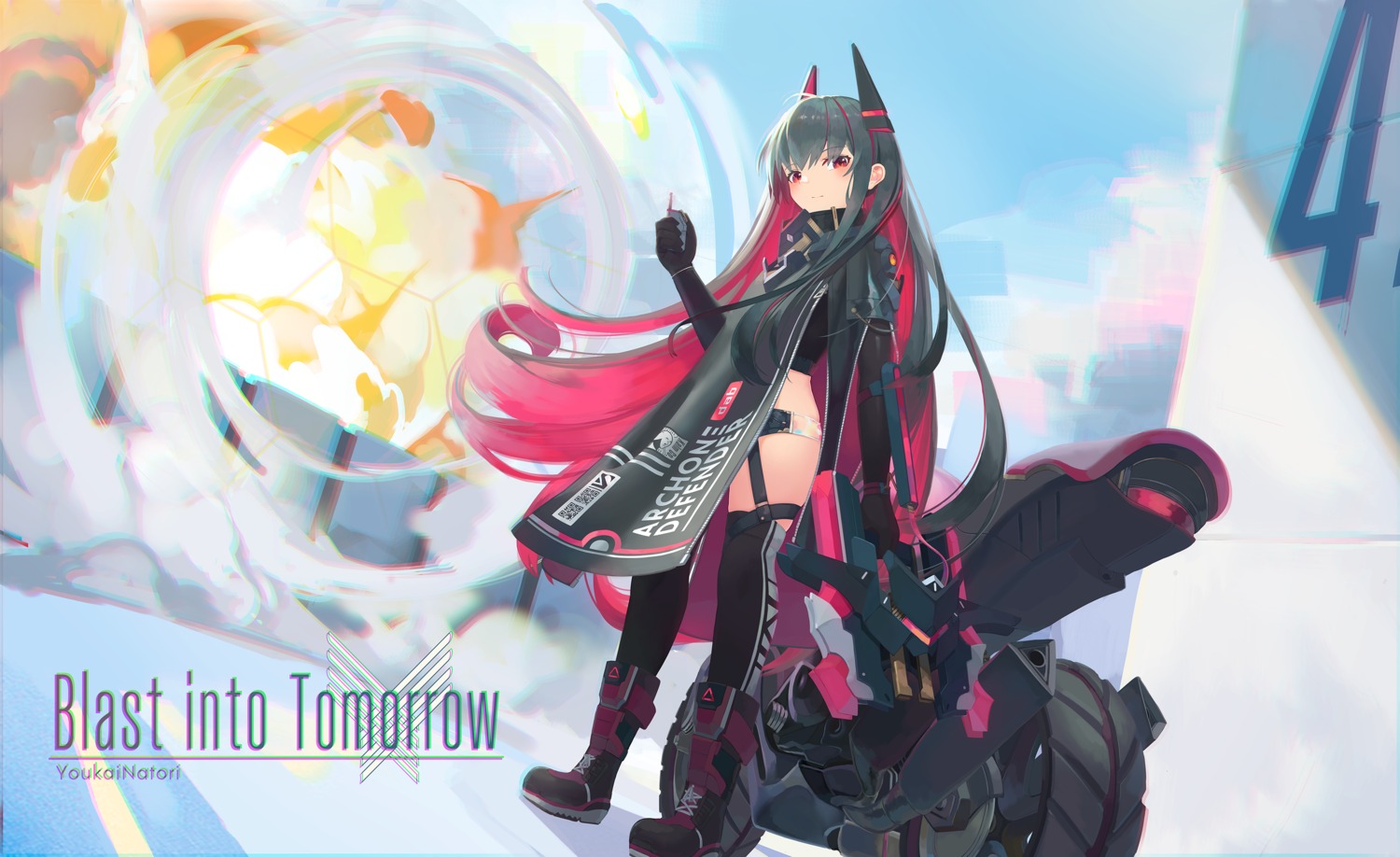animal_ears, natori_youkai, thighhighs