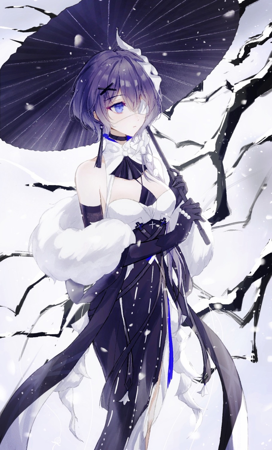 arknights, eyepatch, osage_(8545675), umbrella, whisperain_(arknights)