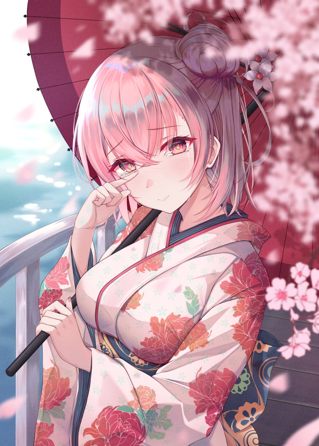 infinity_(kkx132), kimono, umbrella, yahari_ore_no_seishun_lovecome_wa_machigatteiru., yuigahama_yui