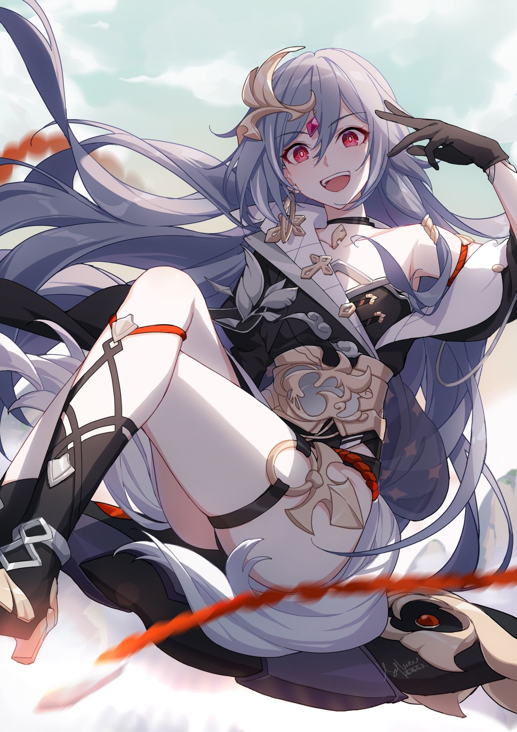 benghuai_xueyuan, fu_hua, garter, heels, honkai_impact, japanese_clothes, slyvia