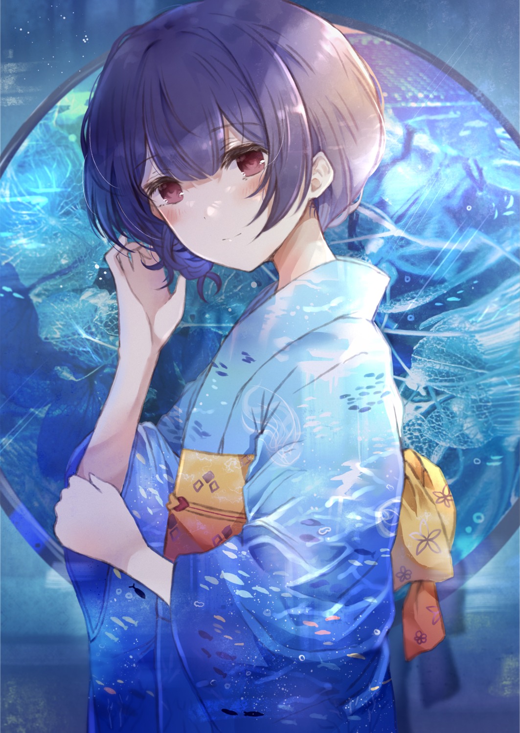 kimono, morino_rinze, namamake, the_idolm@ster, the_idolm@ster_shiny_colors