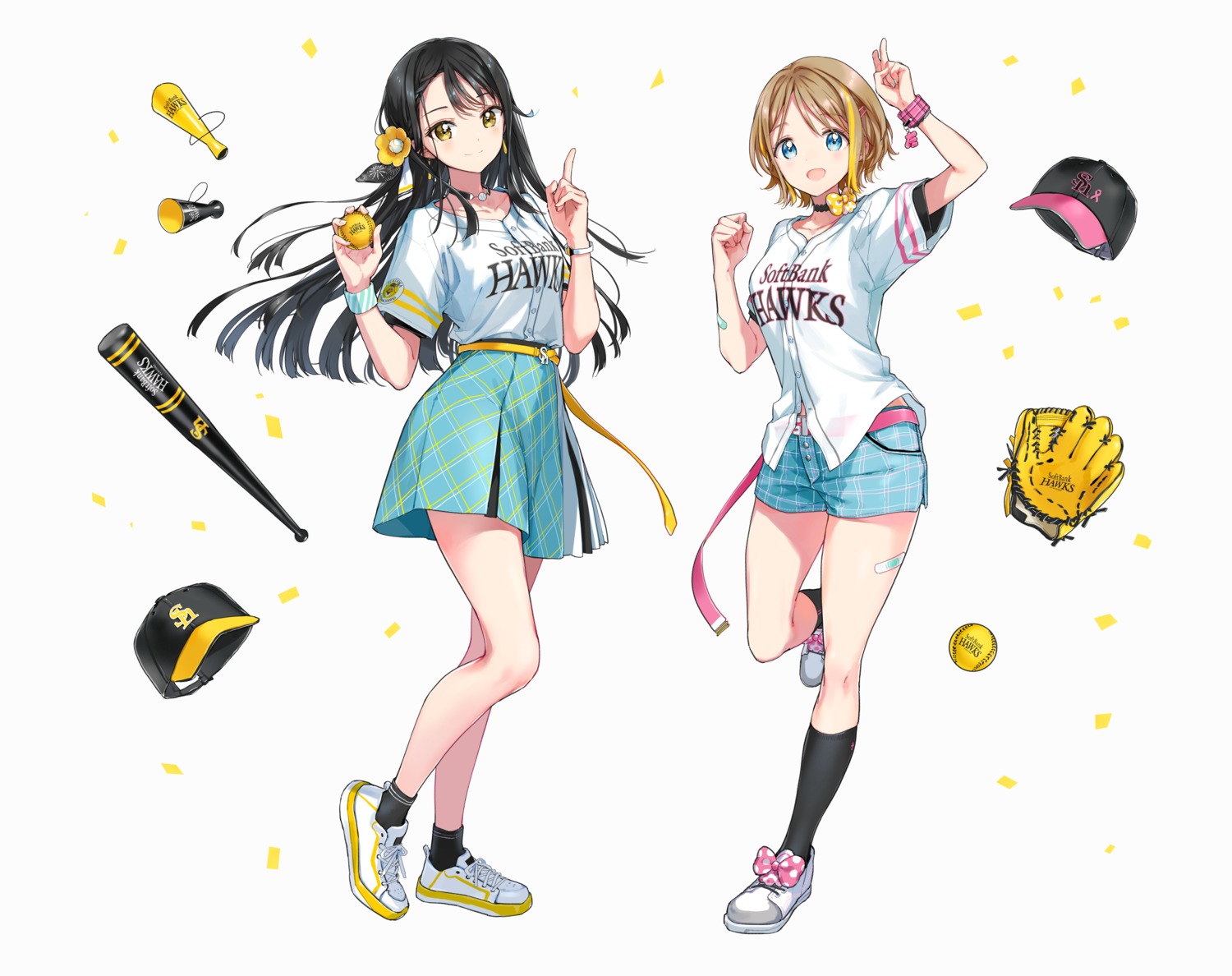 aritaka_hina, bandaid, baseball, fukuoka_softbank_hawks, takamine_umi, tiv, uniform