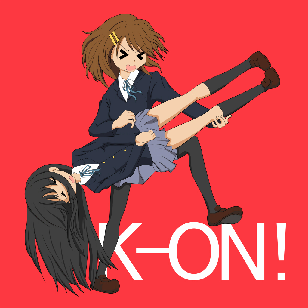 akiyama_mio, anison, hirasawa_yui, k-on!, pantyhose, seifuku