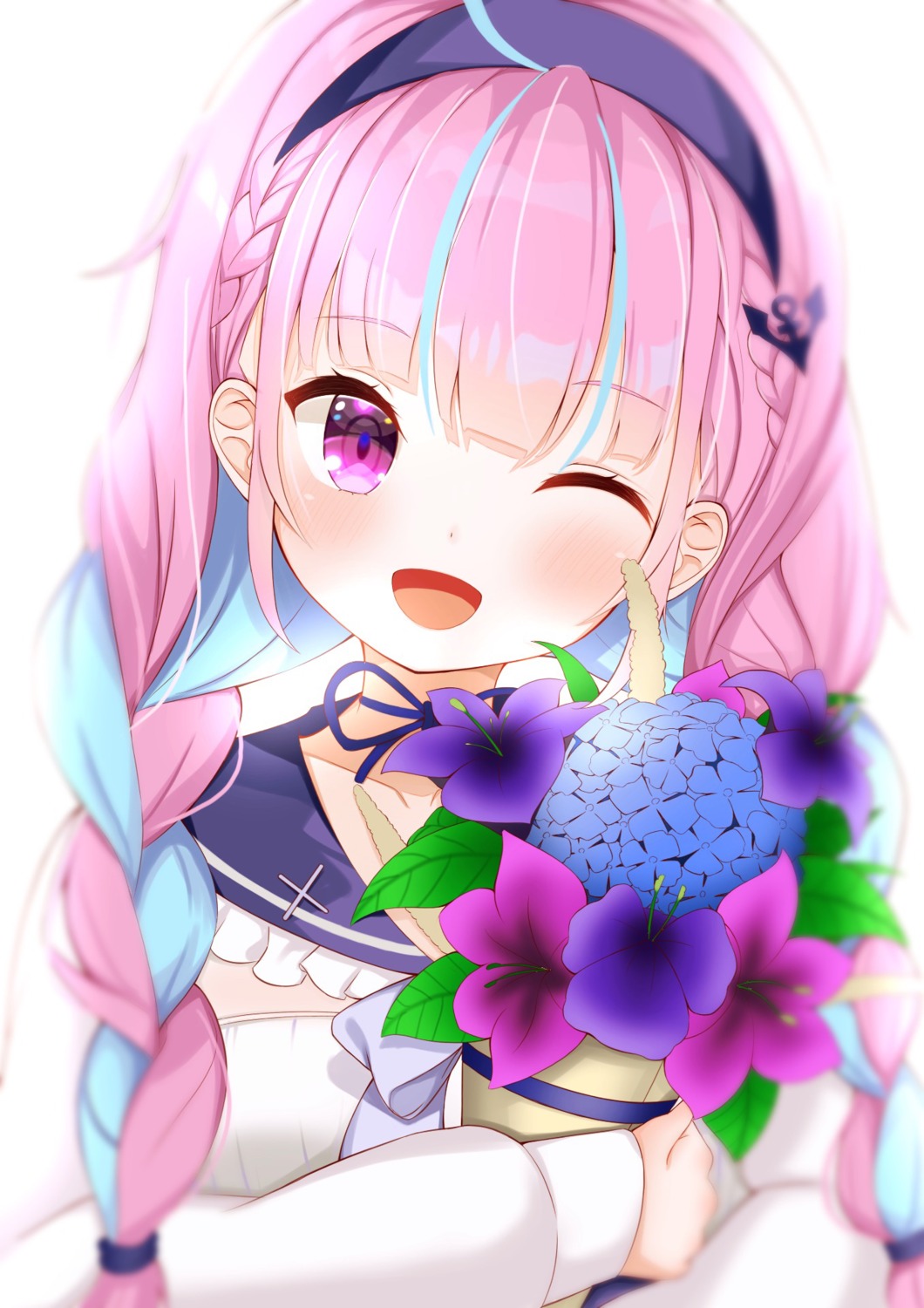 hololive, minato_aqua, reynii, seifuku