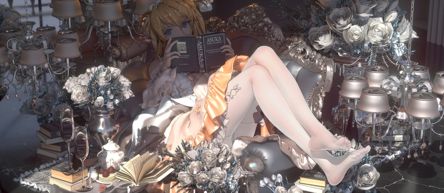 feet, ibara_dance, neon_genesis_evangelion, pantyhose, skirt_lift, souryuu_asuka_langley