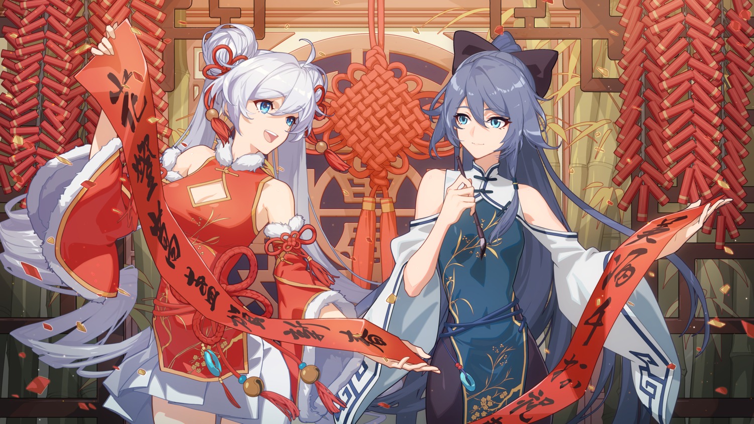 benghuai_xueyuan, chinadress, cleavage, fu_hua, honkai_impact, kiana_kaslana, pantyhose, tagme