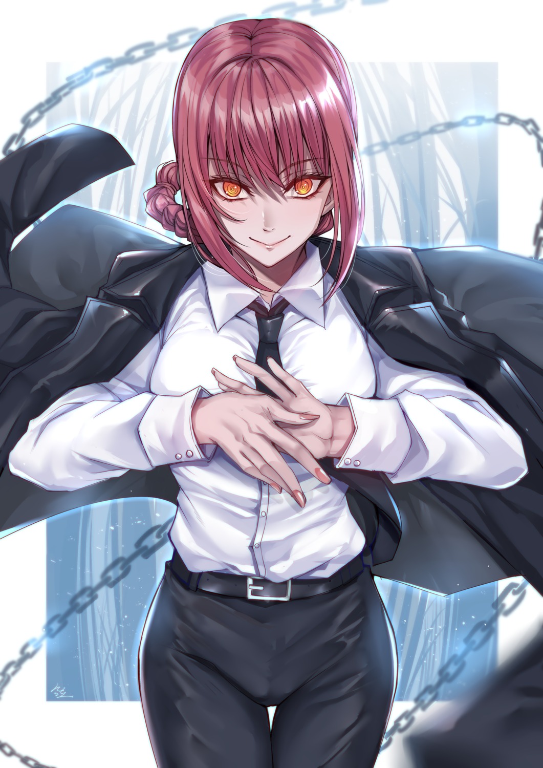 business_suit, cameltoe, chainsaw_man, makima_(chainsaw_man), tsang_yu_chun