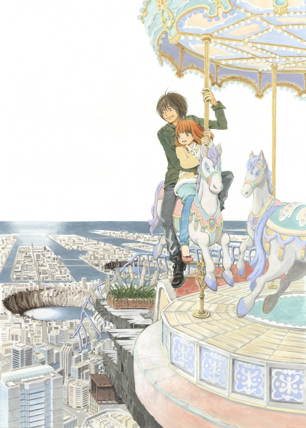 higashi_no_eden, morimi_saki, paper_texture, takizawa_akira, umino_chica