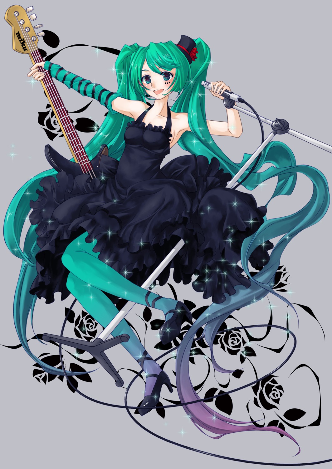 cosplay, gothic_lolita, hatsune_miku, k-on!, lilith_bloody, lolita_fashion, pantyhose, vocaloid