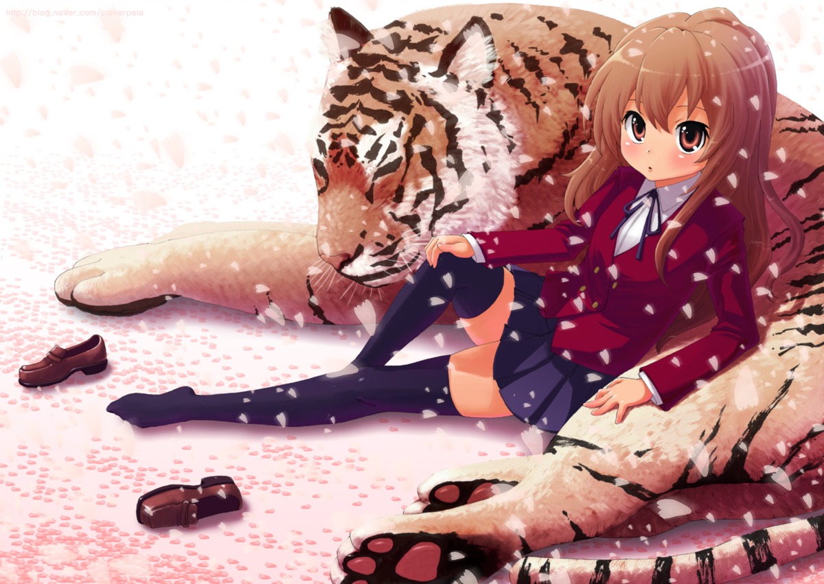 aisaka_taiga, cloverpeia, seifuku, thighhighs, toradora!