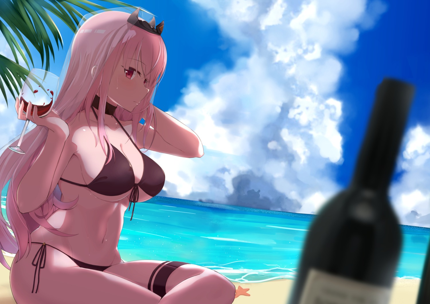 ayumu_(ayumu3659), bikini, garter, hololive, hololive_english, mori_calliope, swimsuits