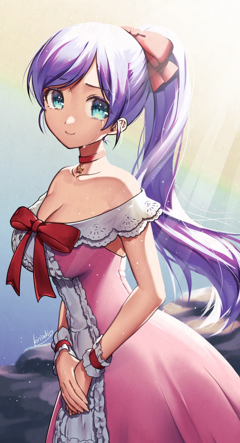 cleavage, dragon_quest_x, dress, kirisaki_shuusei, no_bra