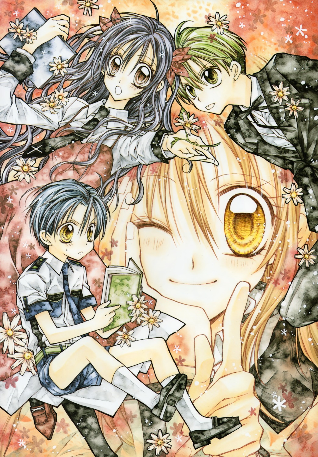 kamiya_komaki, kamiya_tachibana, otomiya_haine, otomiya_kusame, seifuku, shinshi_doumei_cross, tanemura_arina