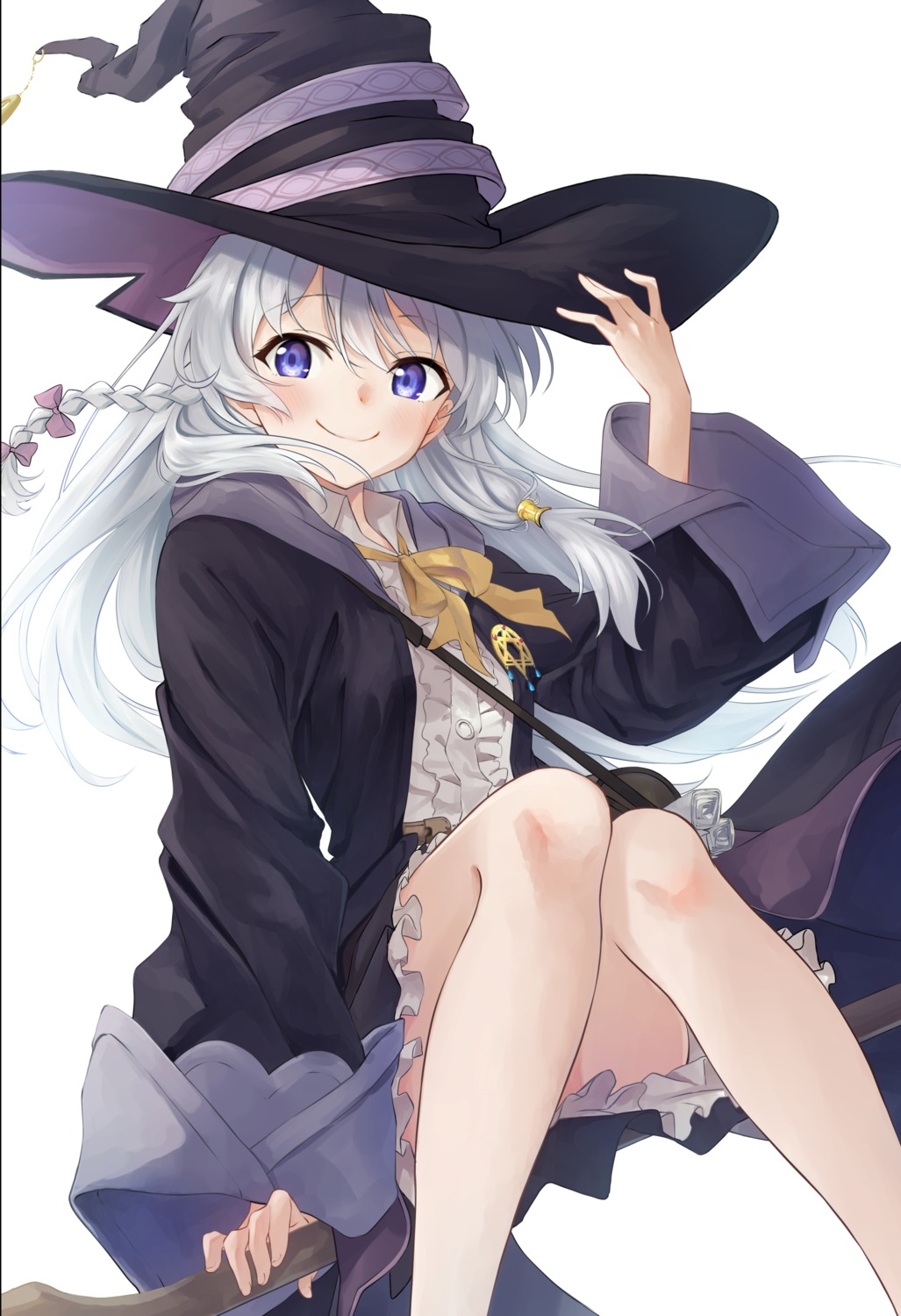 anno_masato, elaina_(majotabi), majo_no_tabitabi, skirt_lift, witch
