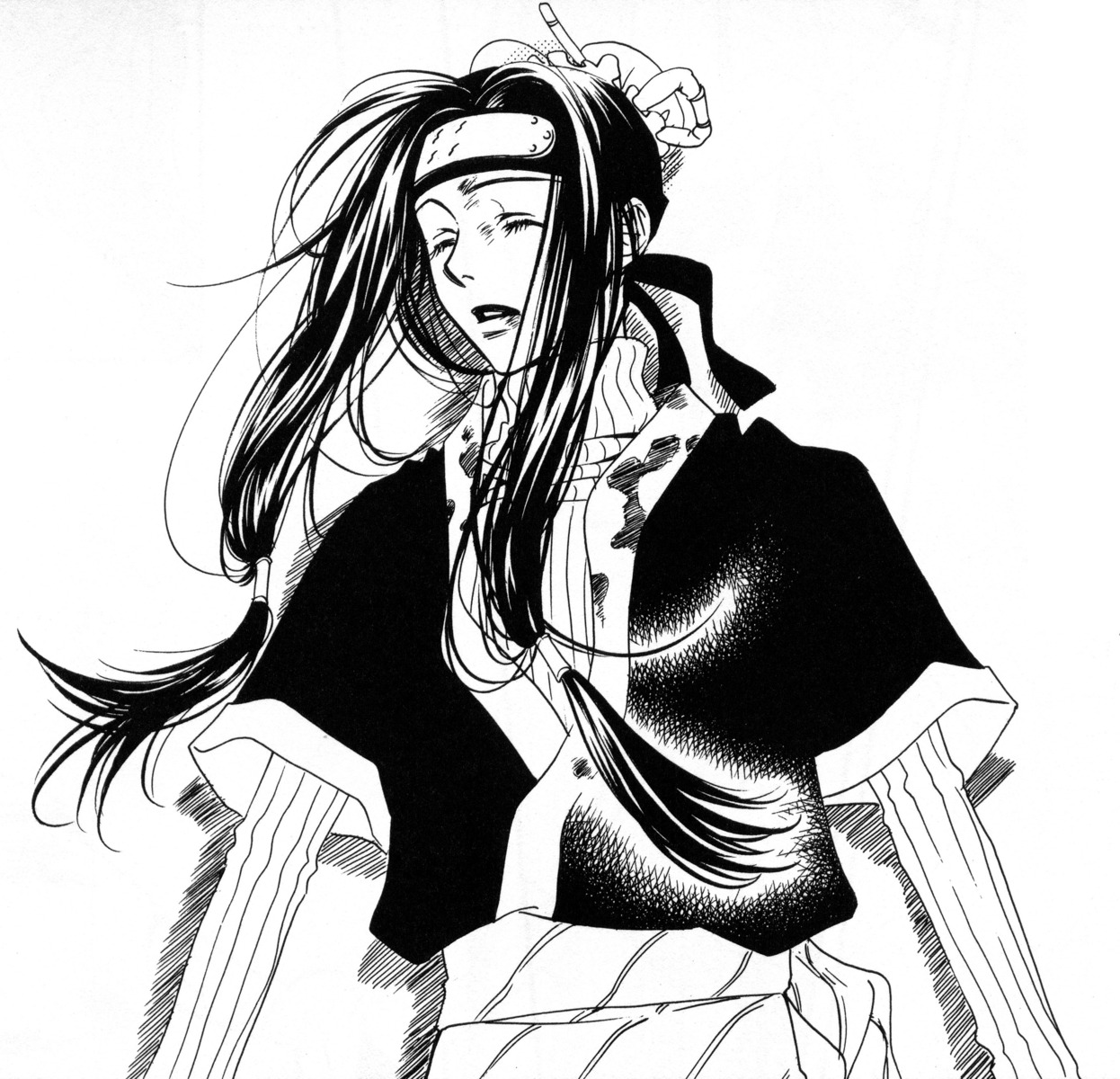 haku_(naruto), male, monochrome, nakajou_hisaya, naruto