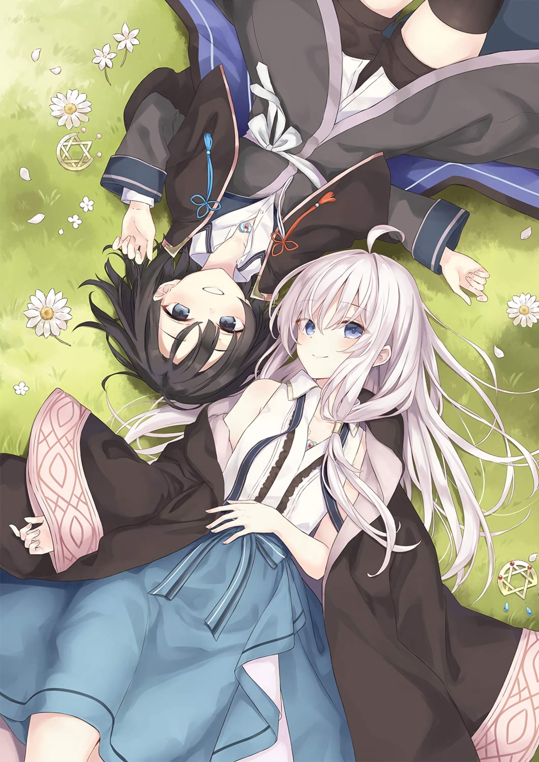 azuuru, elaina_(majotabi), majo_no_tabitabi, saya_(majotabi), thighhighs
