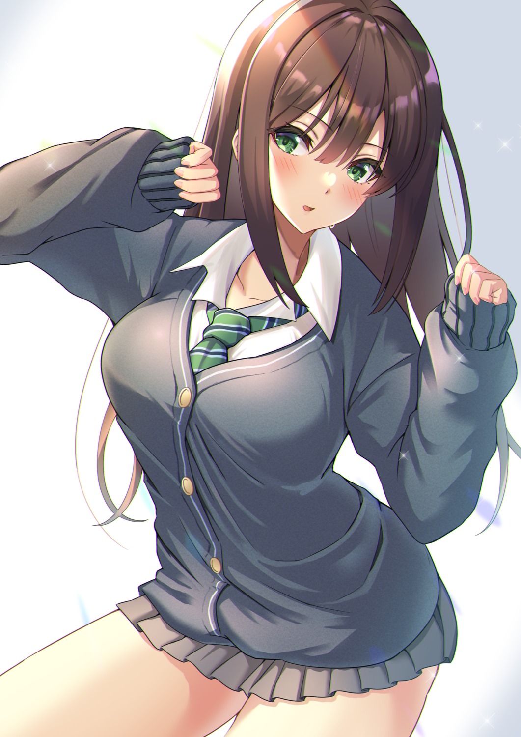 sasorichamaru, seifuku, shibuya_rin, sweater, the_idolm@ster, the_idolm@ster_cinderella_girls