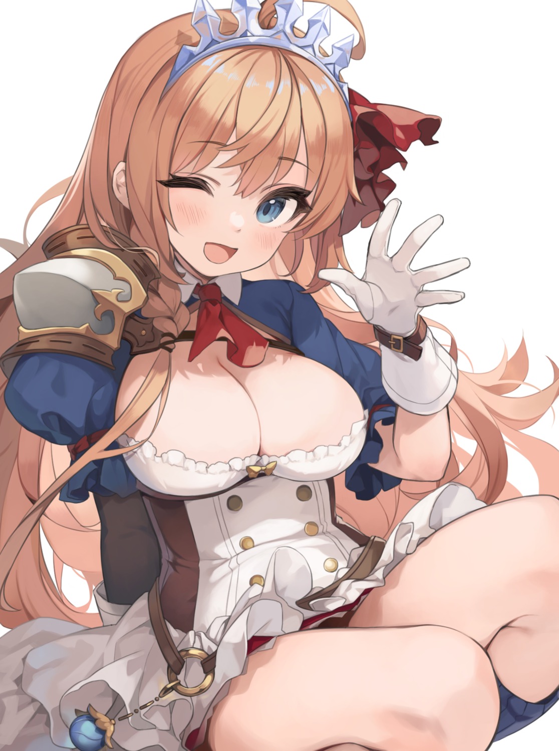 armor, dress, kurige_horse, no_bra, pecorine, princess_connect!, princess_connect!_re:dive, skirt_lift