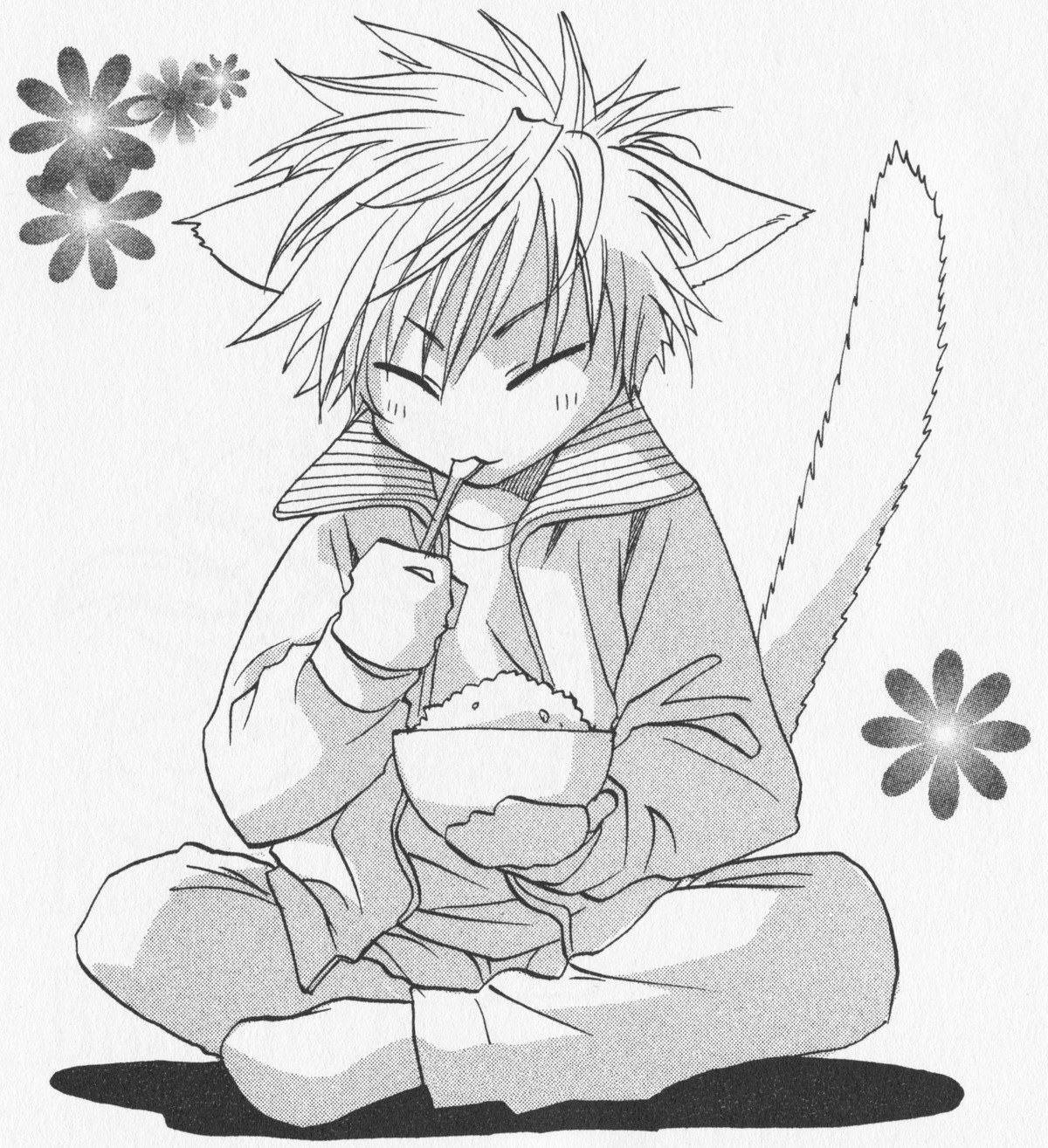 kisaragi_hirotaka, male, monochrome